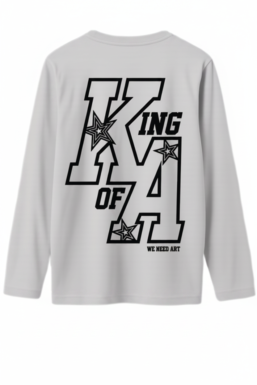 Remera manga larga King Of Art Loud Blanco
