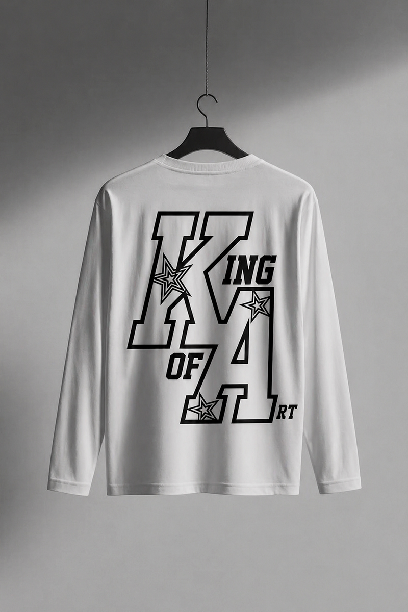 Remera manga larga King Of Art Loud Blanco