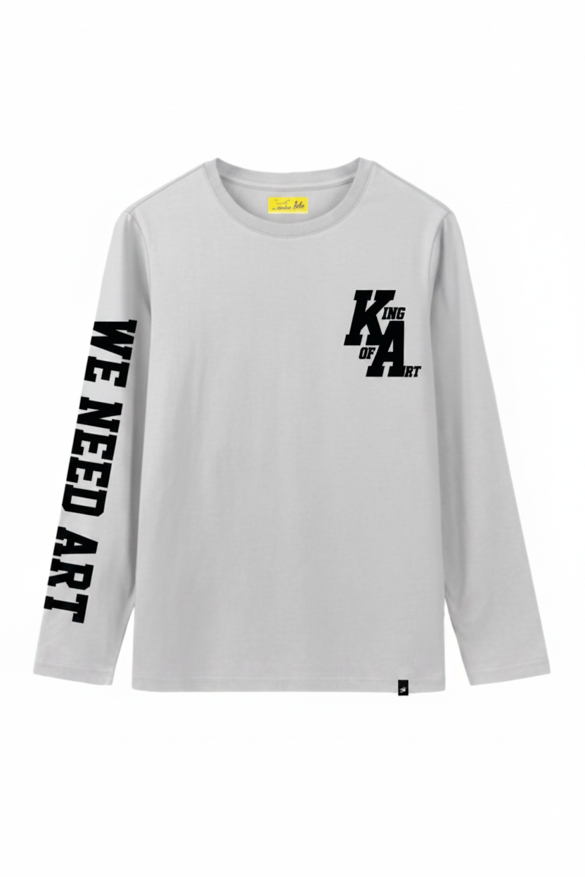Remera manga larga King Of Art Loud Blanco
