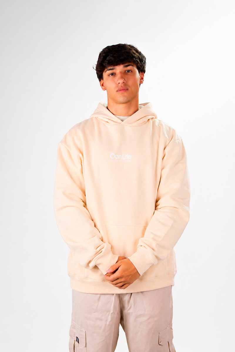 Buzo Ocn Canguro Original Crema