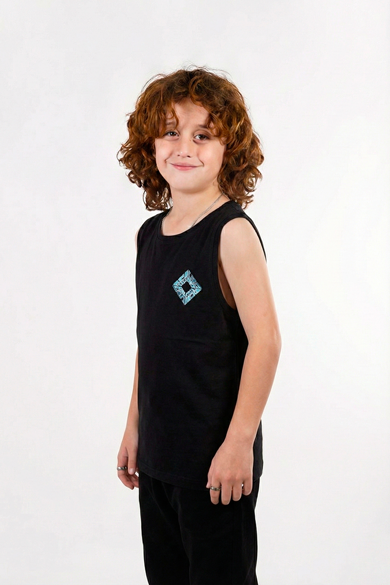 Musculosa Ocn Kids Ride Negro