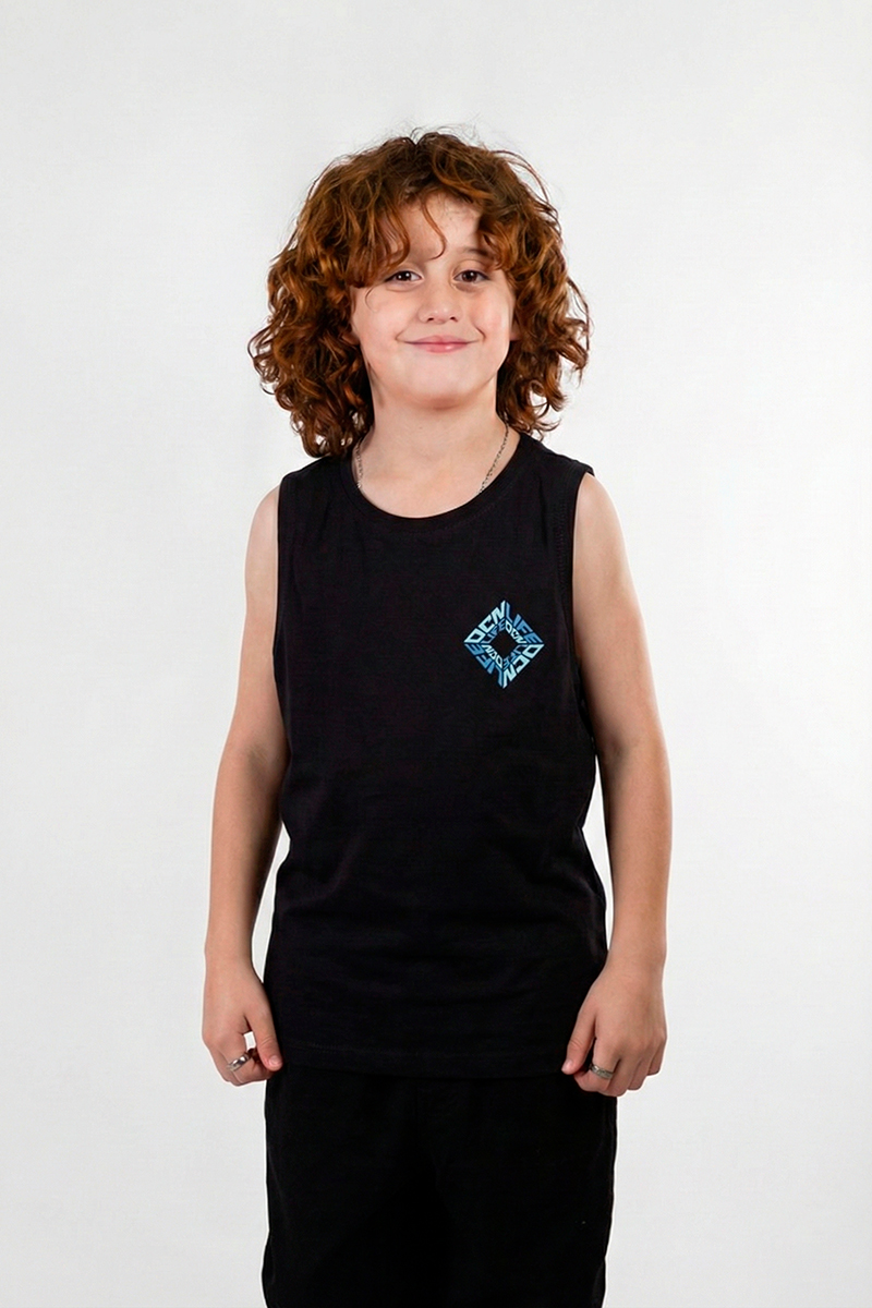 Musculosa Ocn Kids Ride Negro