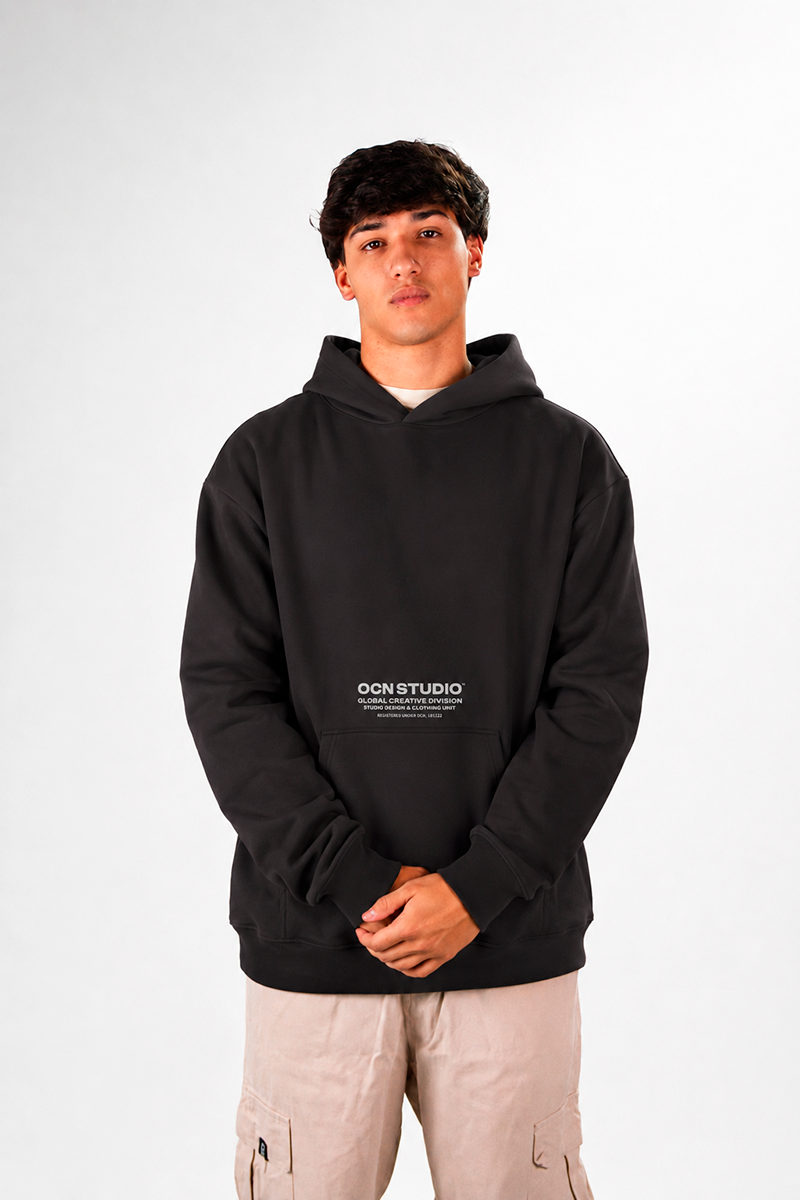 Buzo Ocn Canguro Original Negro