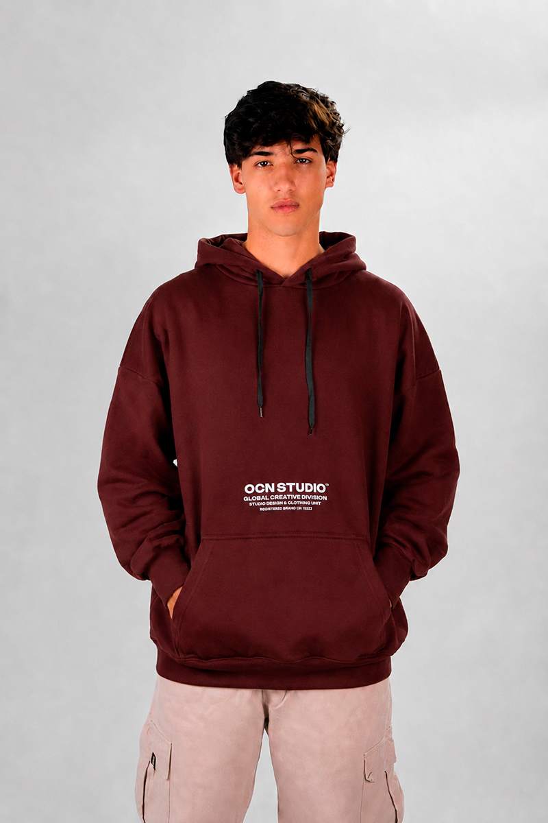 Buzo Ocn Canguro Original Bordo