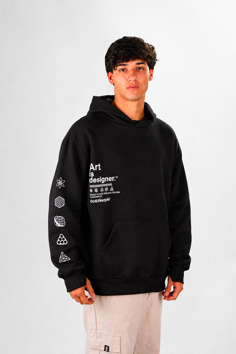 Buzo Ocn Canguro Original Negro