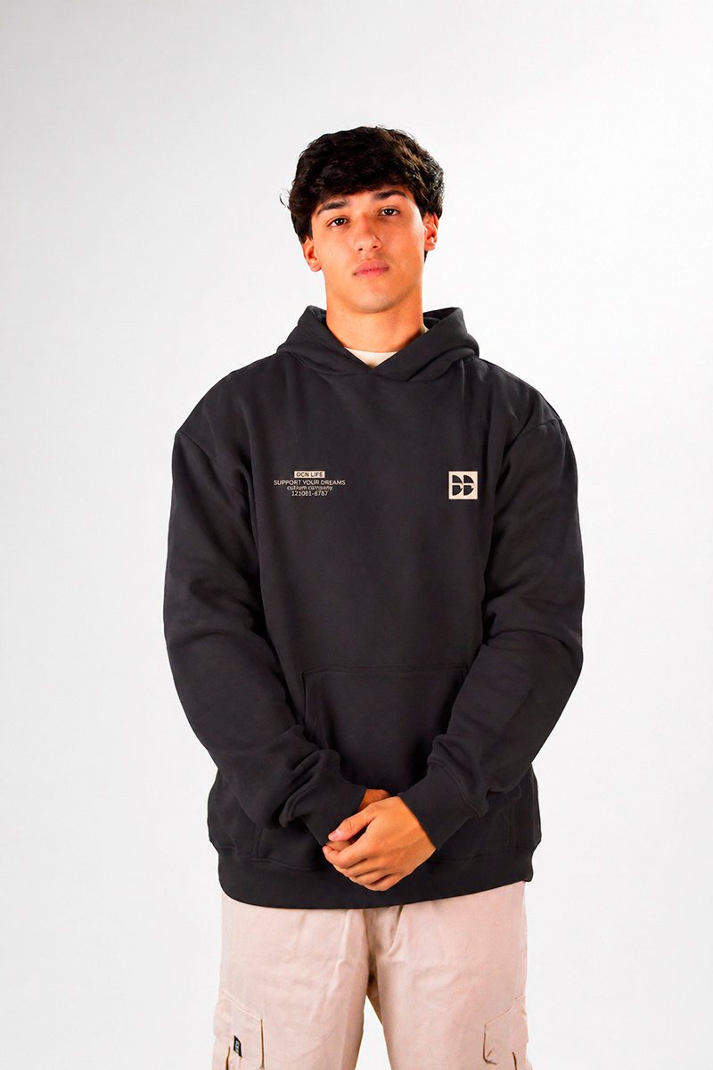 Buzo Ocn Canguro Original Negro