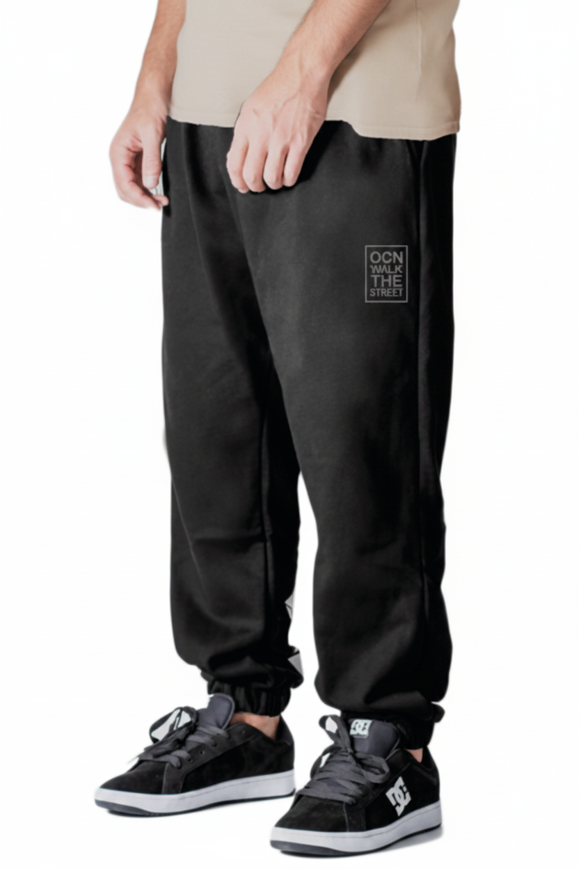 Jogging Ocn Bars Negro