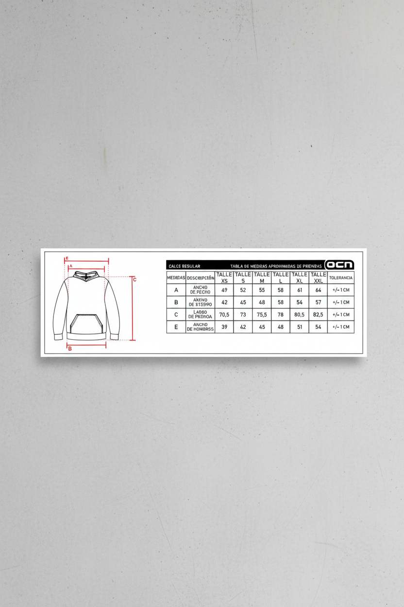 Buzo Ocn Canguro Original Negro
