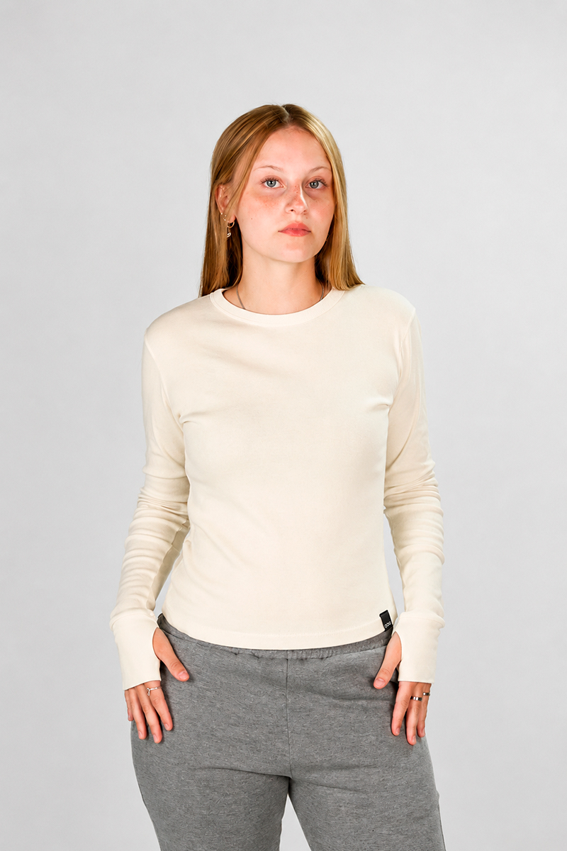 Remera Manga Larga Ocn Cozy Crudo