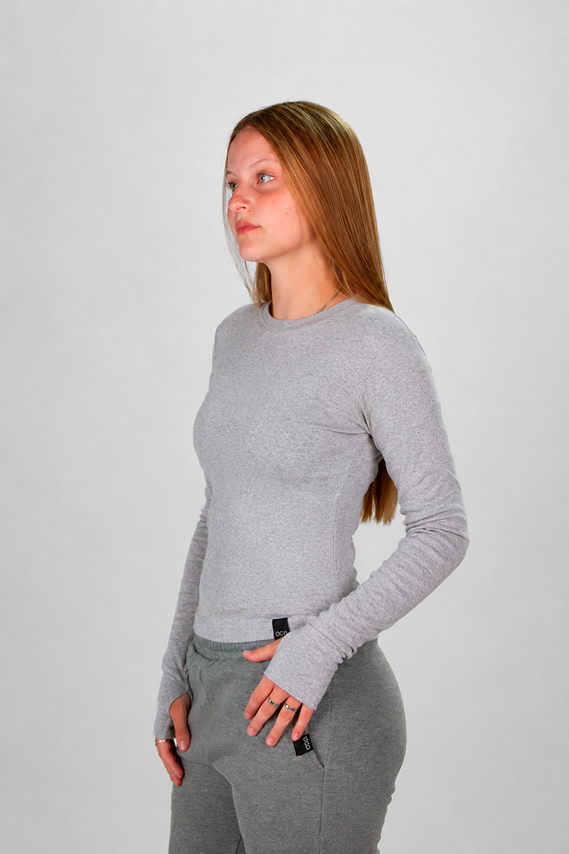 Remera Manga Larga Ocn Cozy Gris