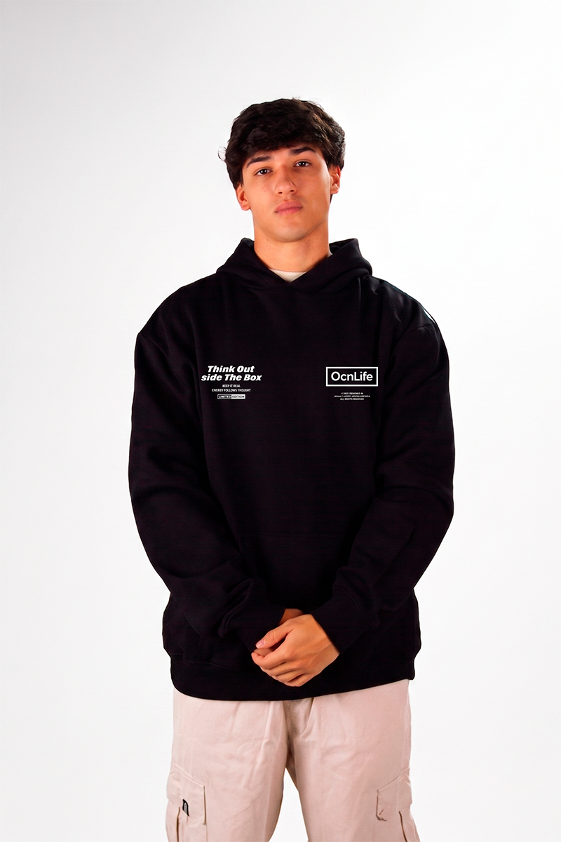 Buzo Ocn Canguro Original Negro