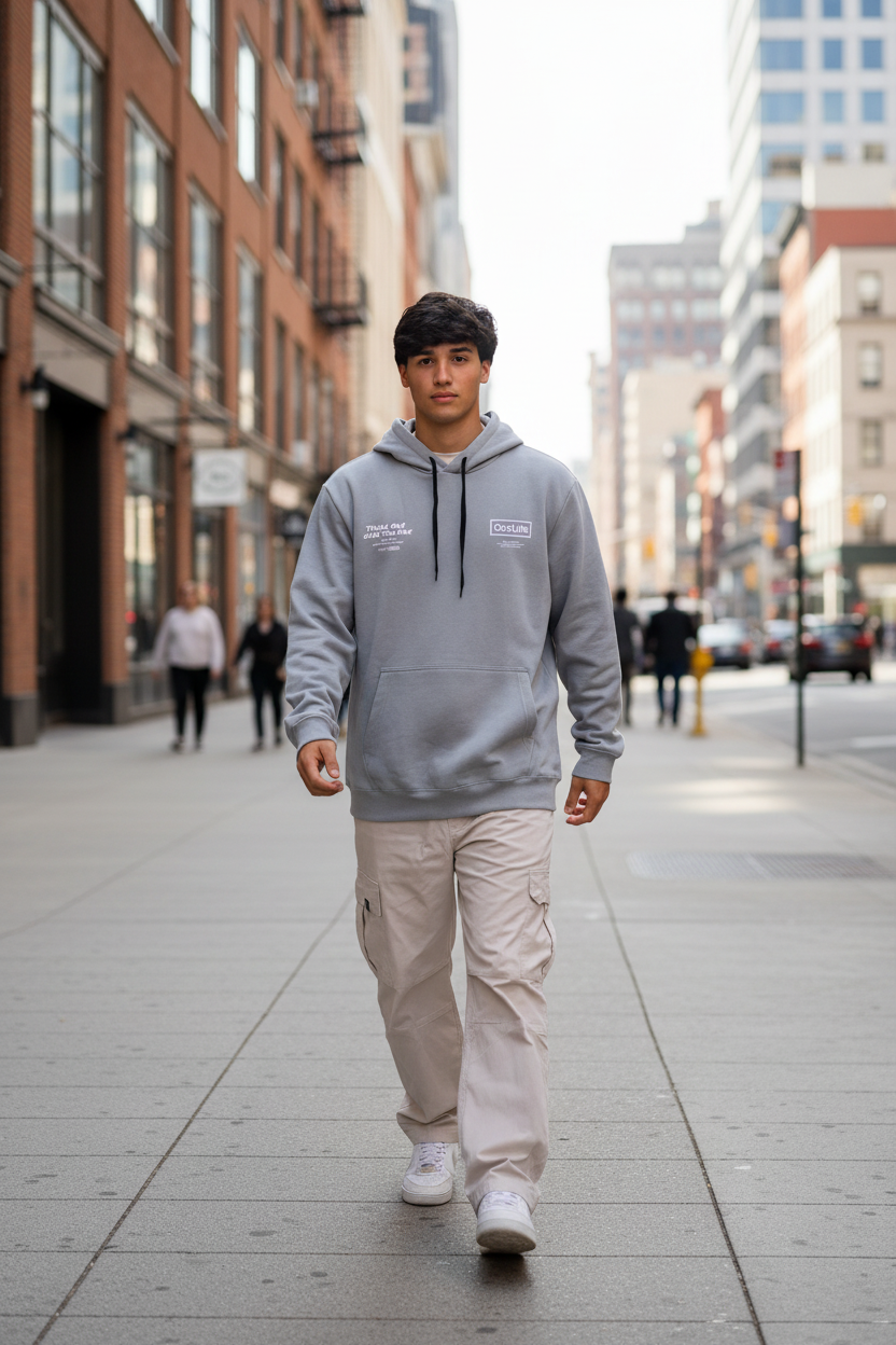 Buzo Ocn Canguro Original Gris