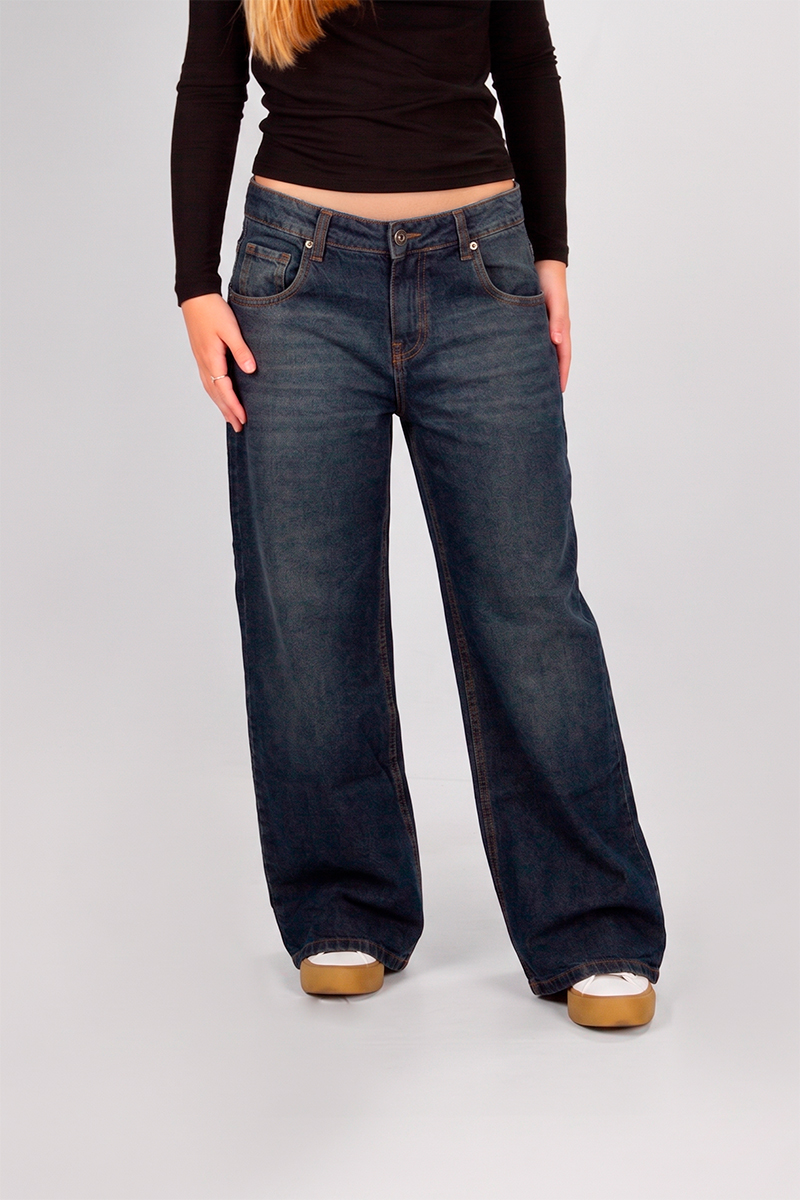 Jean Ocn Mujer WIde Leg Malena Azul