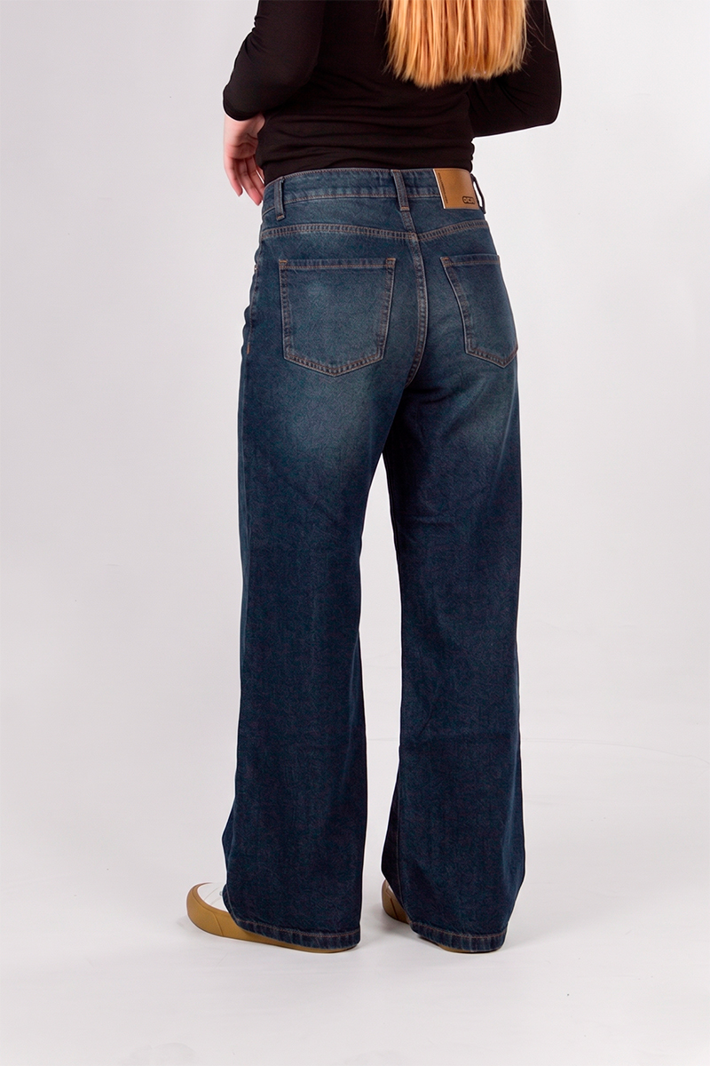 Jean Ocn Mujer WIde Leg Malena Azul