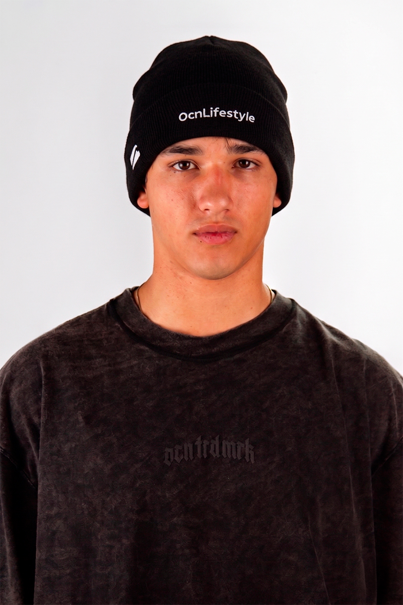Gorro De Lana Ocn Negro/Blanco