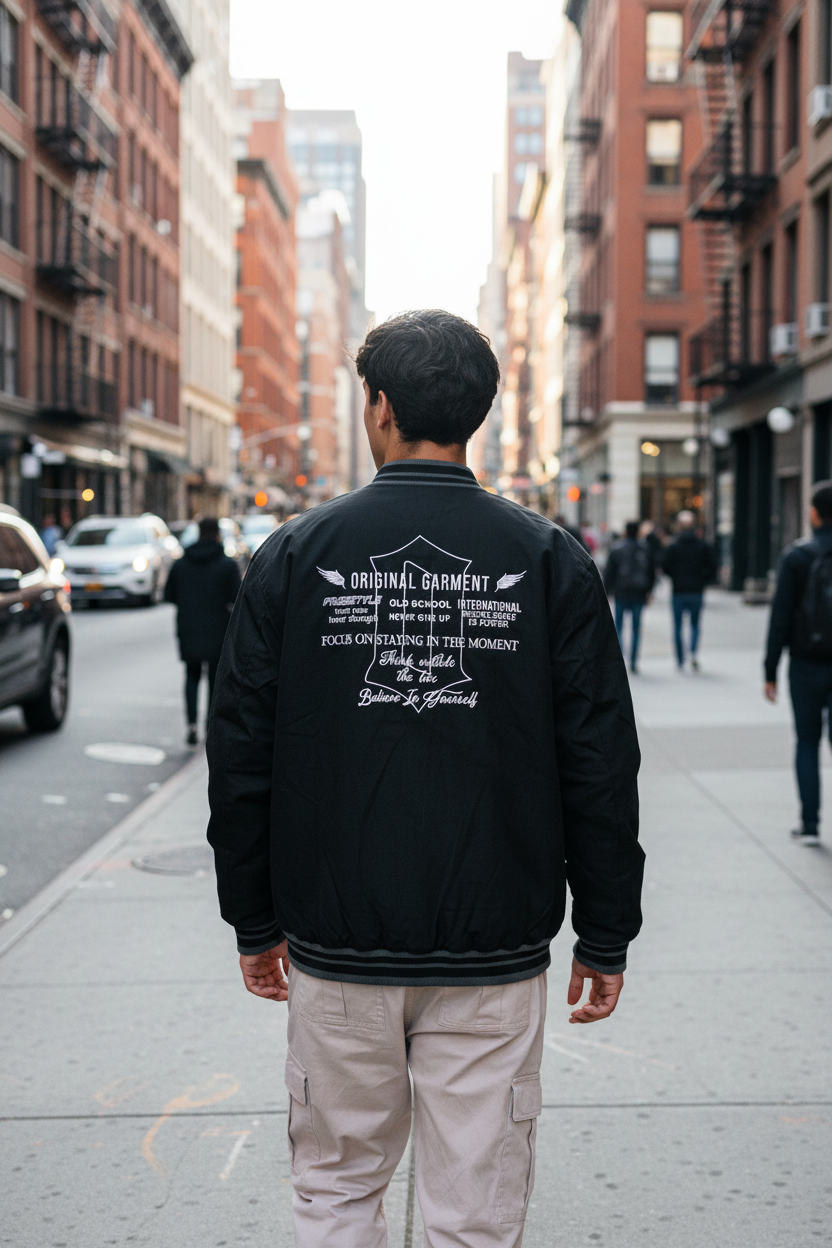 Campera Ocn American Importada Negro