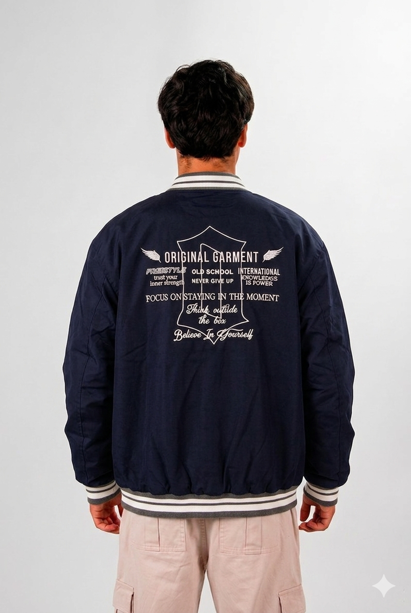 Campera Ocn American Importada Azul