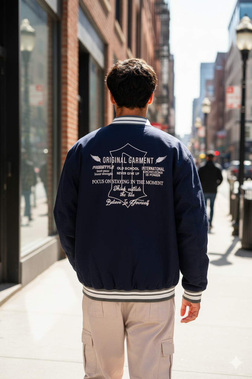 Campera Ocn American Importada Azul