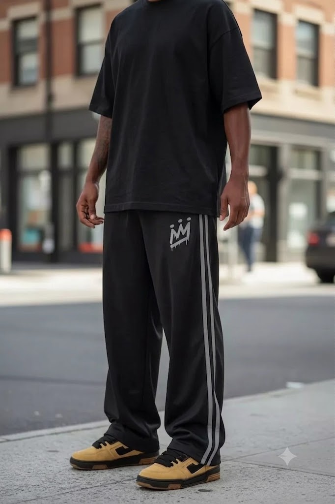 Jogging King Of Art Strips Negro