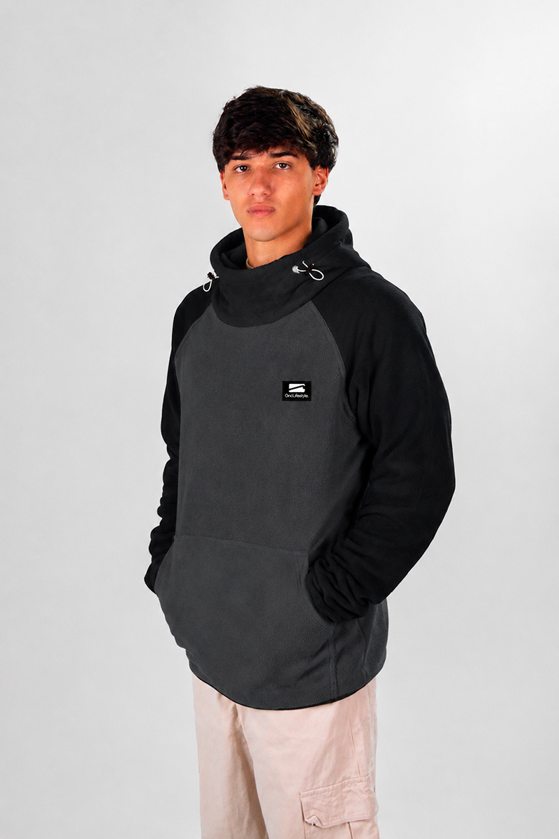 Buzo Ocn Hombre Polar Comb Gris/Negro