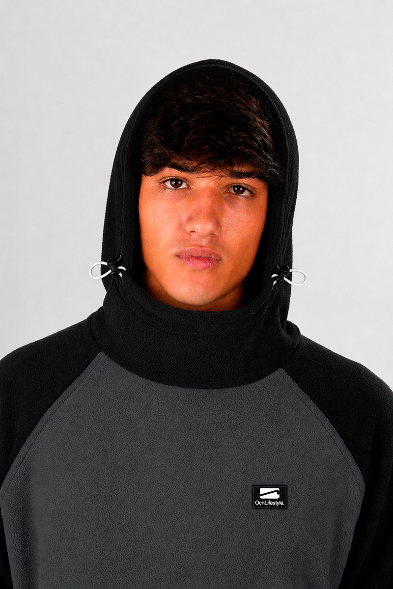 Buzo Ocn Hombre Polar Comb Gris/Negro