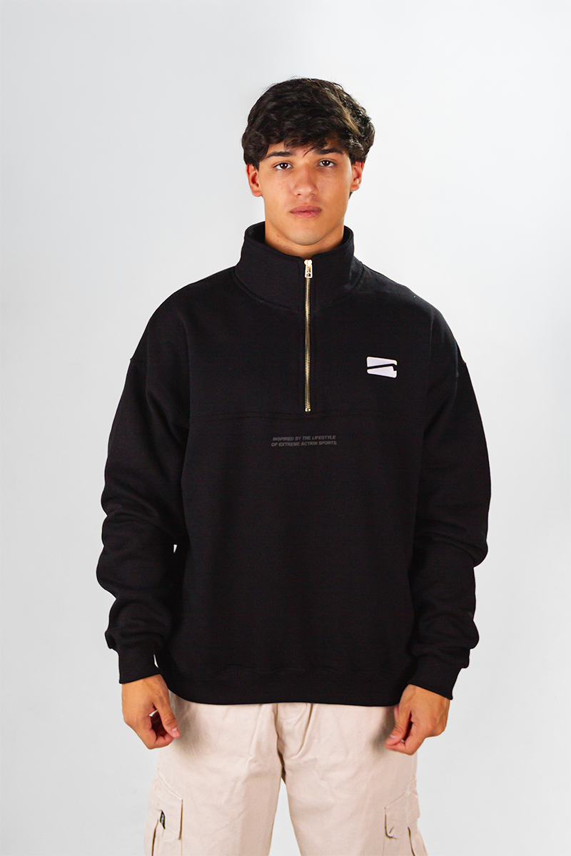 Buzo Ocn Cozy Zip Negro