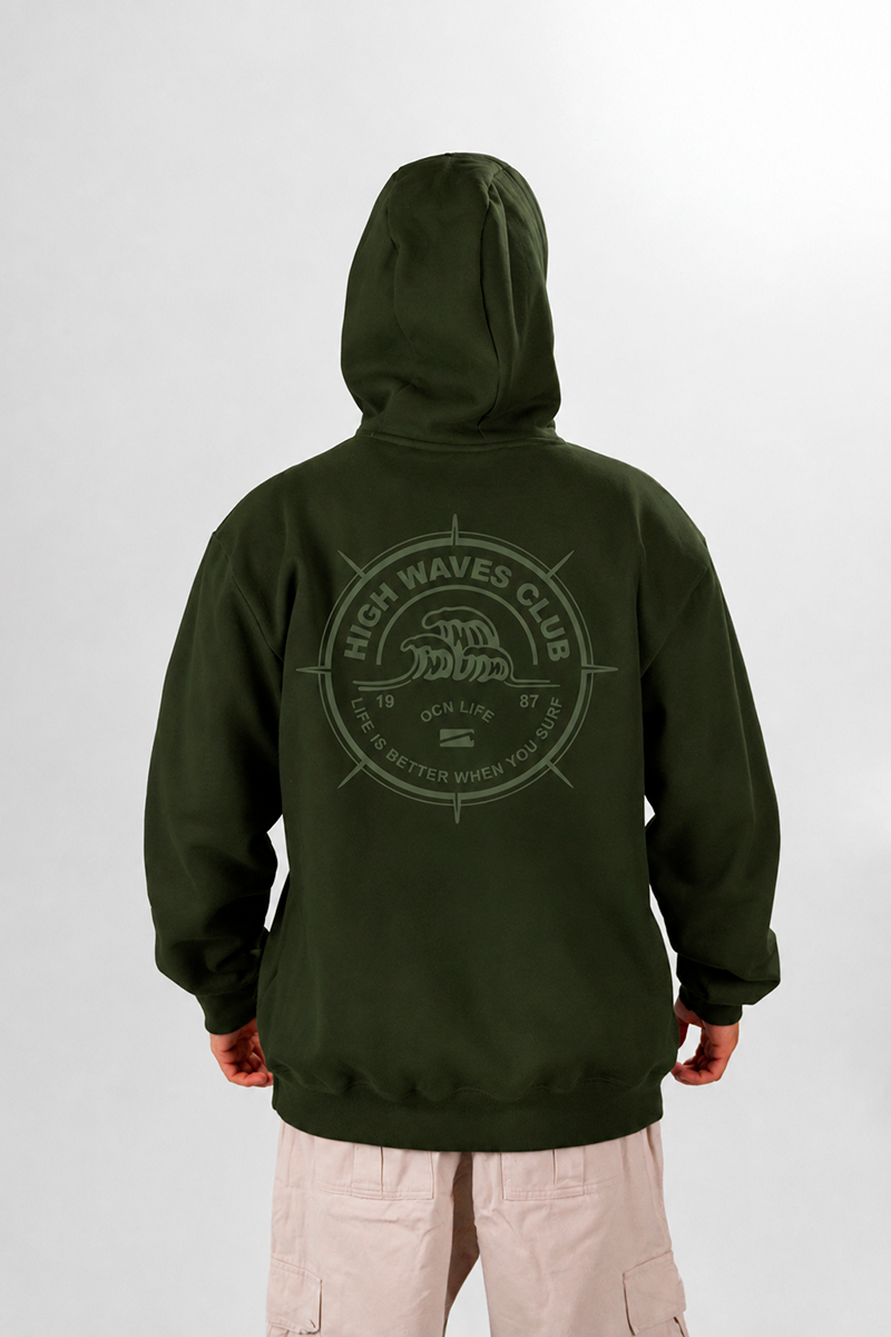 Buzo Ocn Canguro Original Verde