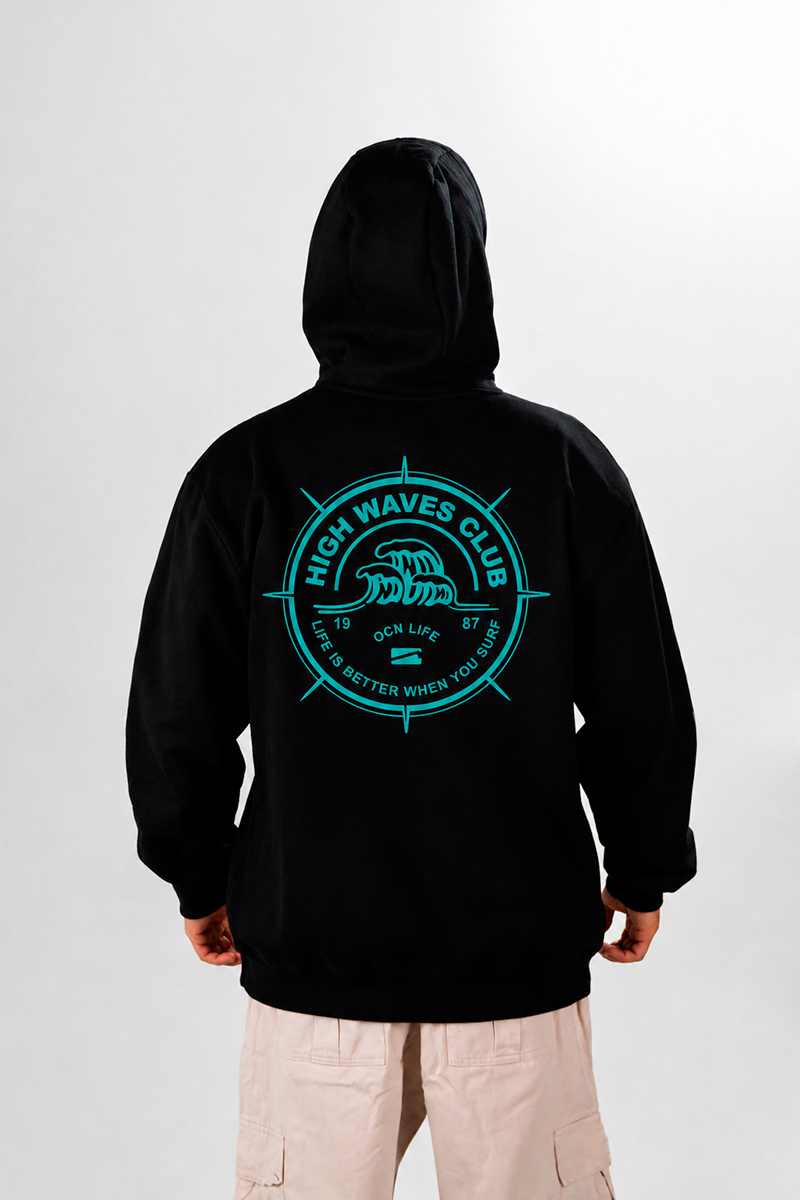 Buzo Ocn Canguro Original Negro