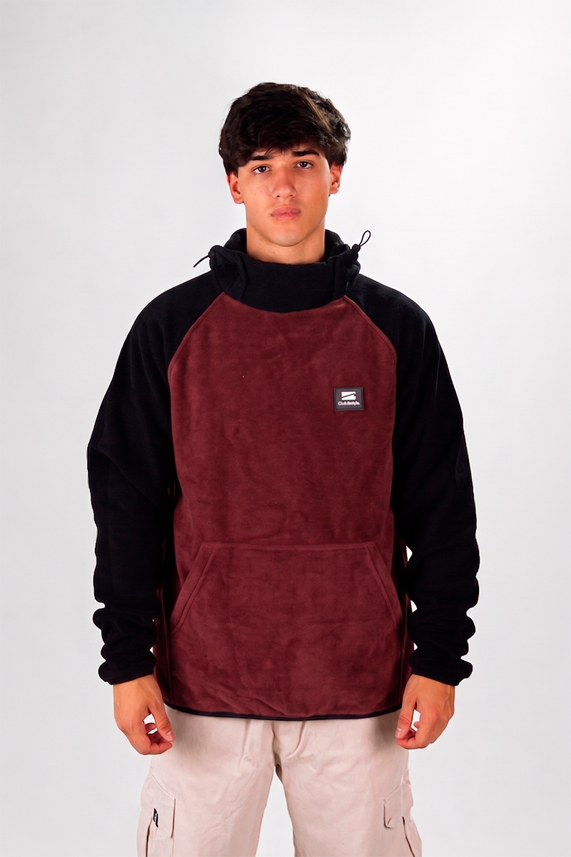 Buzo Ocn Hombre Polar Comb Bordo/Negro