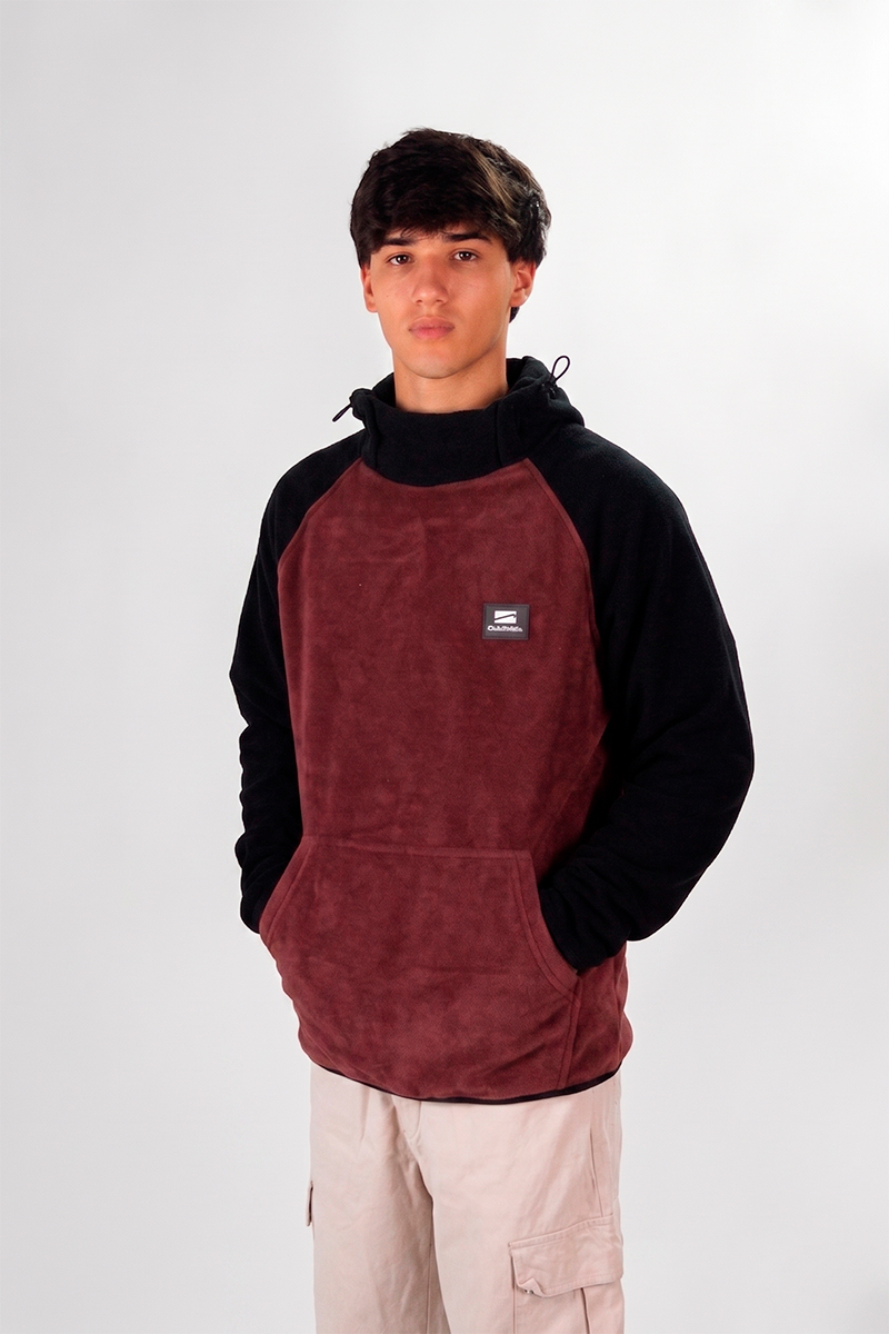 Buzo Ocn Hombre Polar Comb Bordo/Negro