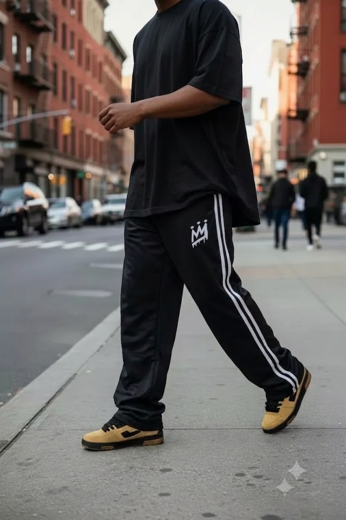 Jogging King Of Art Strips Negro