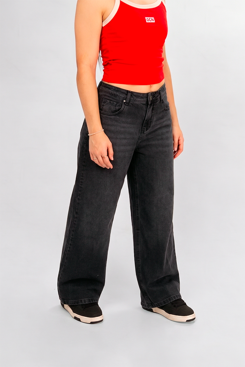 Jean Ocn WIde Leg Malena Negro