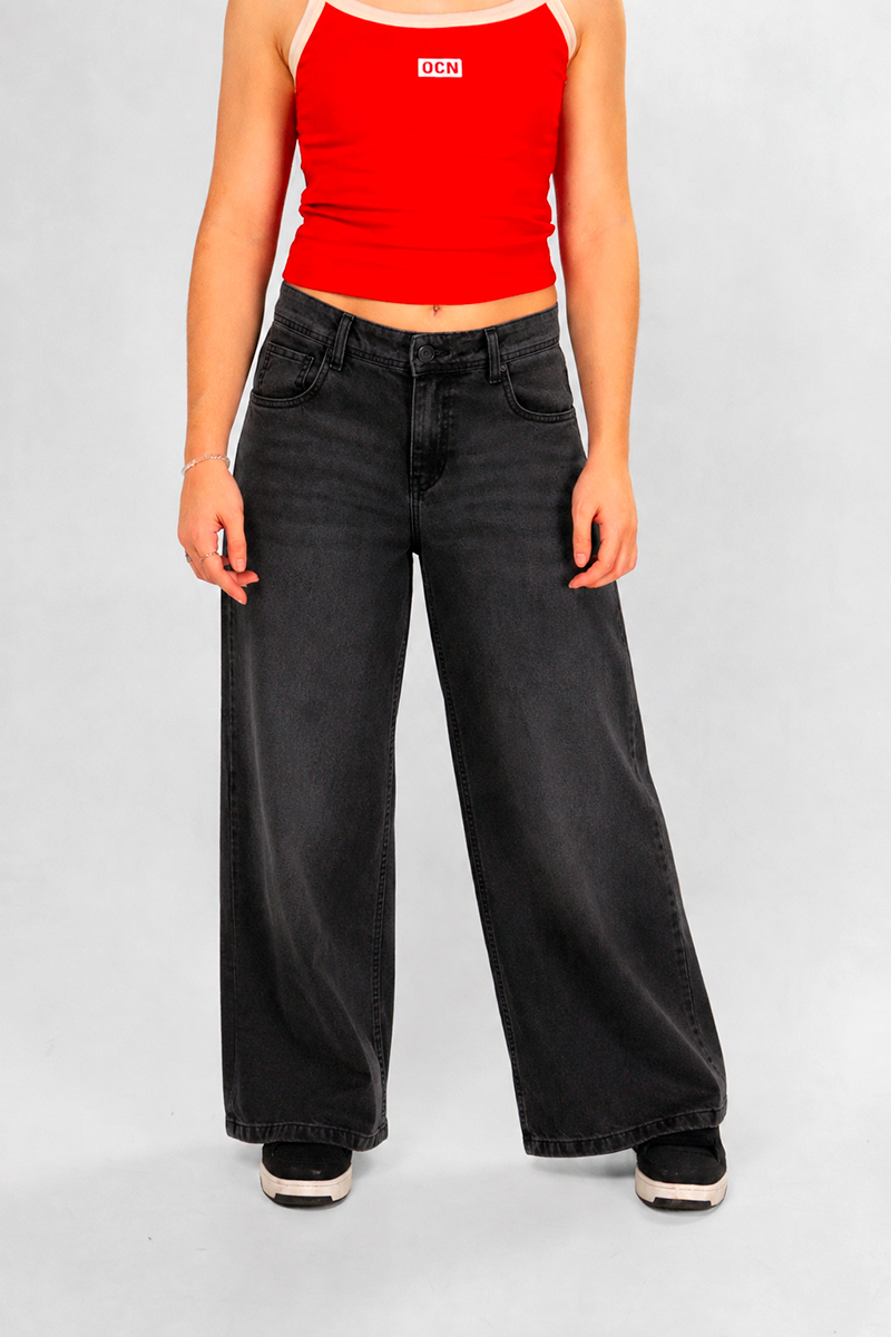 Jean Ocn WIde Leg Malena Negro