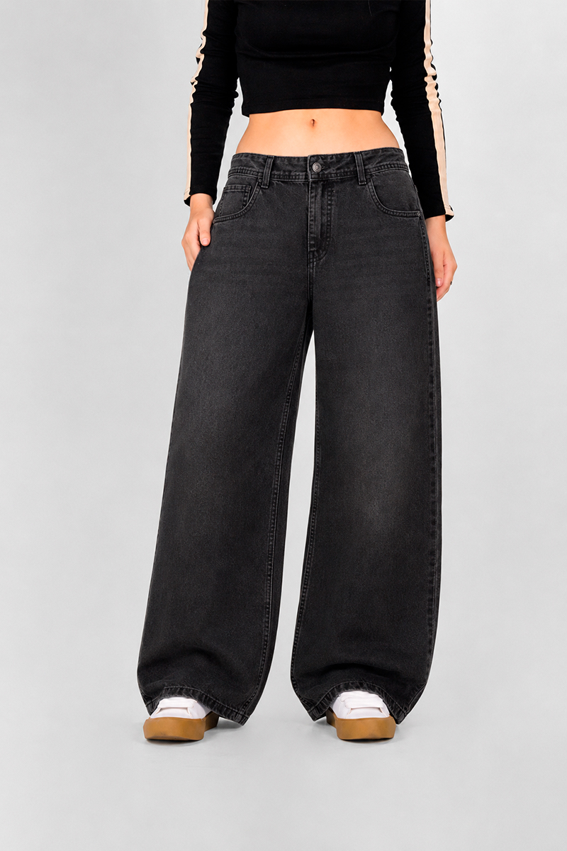 Jean Ocn WIde Leg Malena Negro