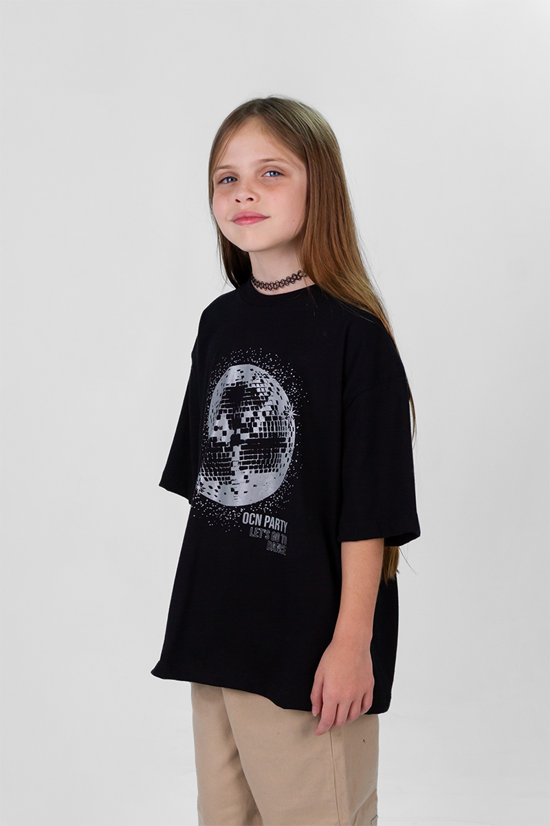 Remera Ocn  Boxy Tee Negro