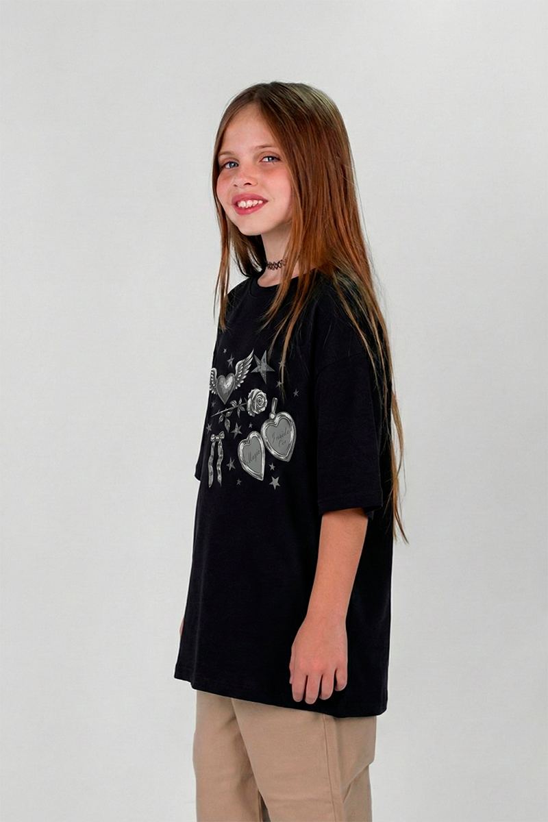 Remera Ocn Kids Tee Negro