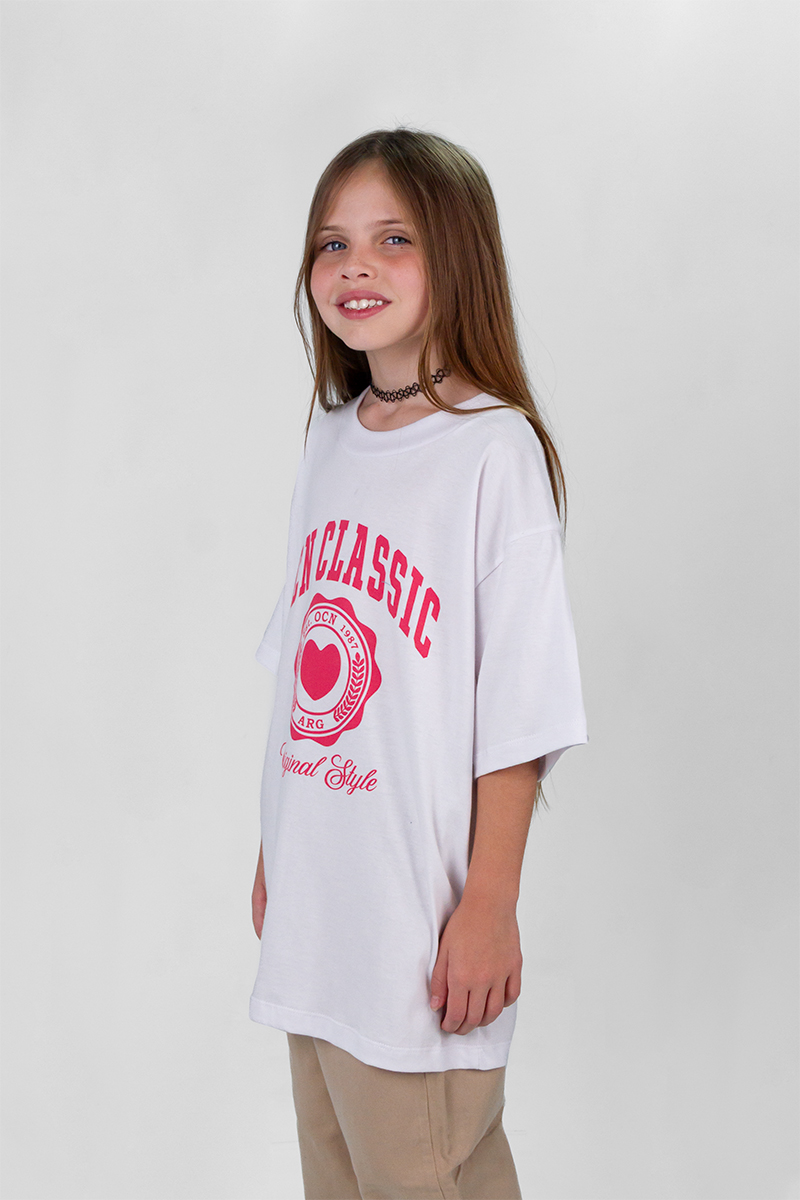 Remera Ocn  Over Tee Blanco