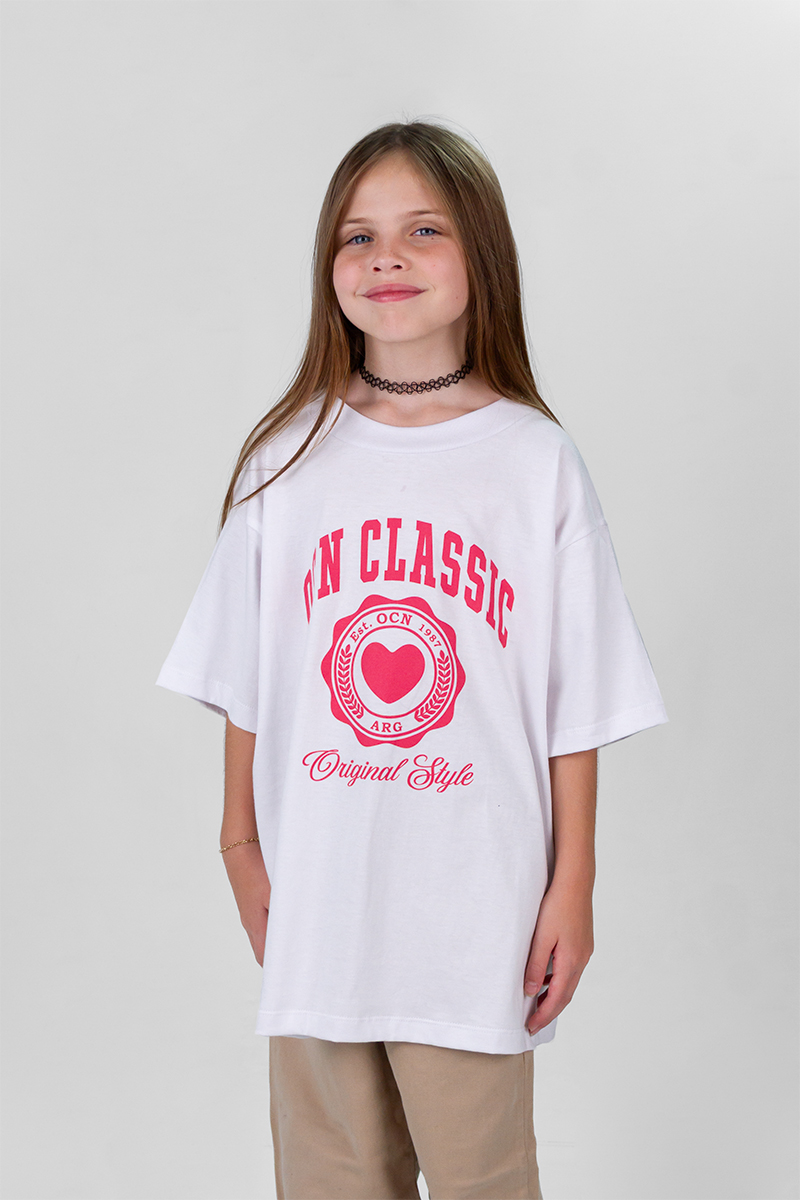 Remera Ocn  Over Tee Blanco
