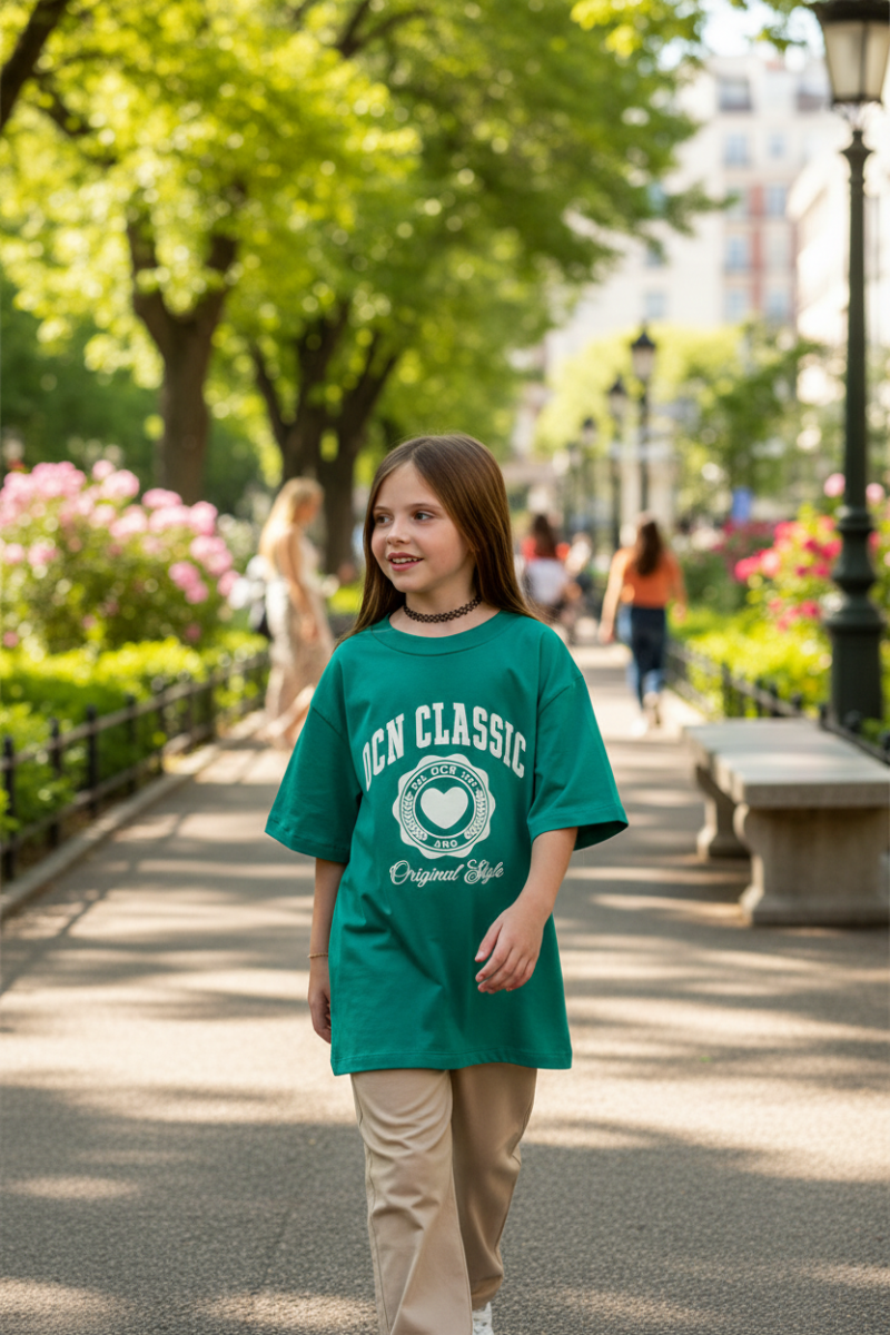 Remera Ocn Over Tee Verde