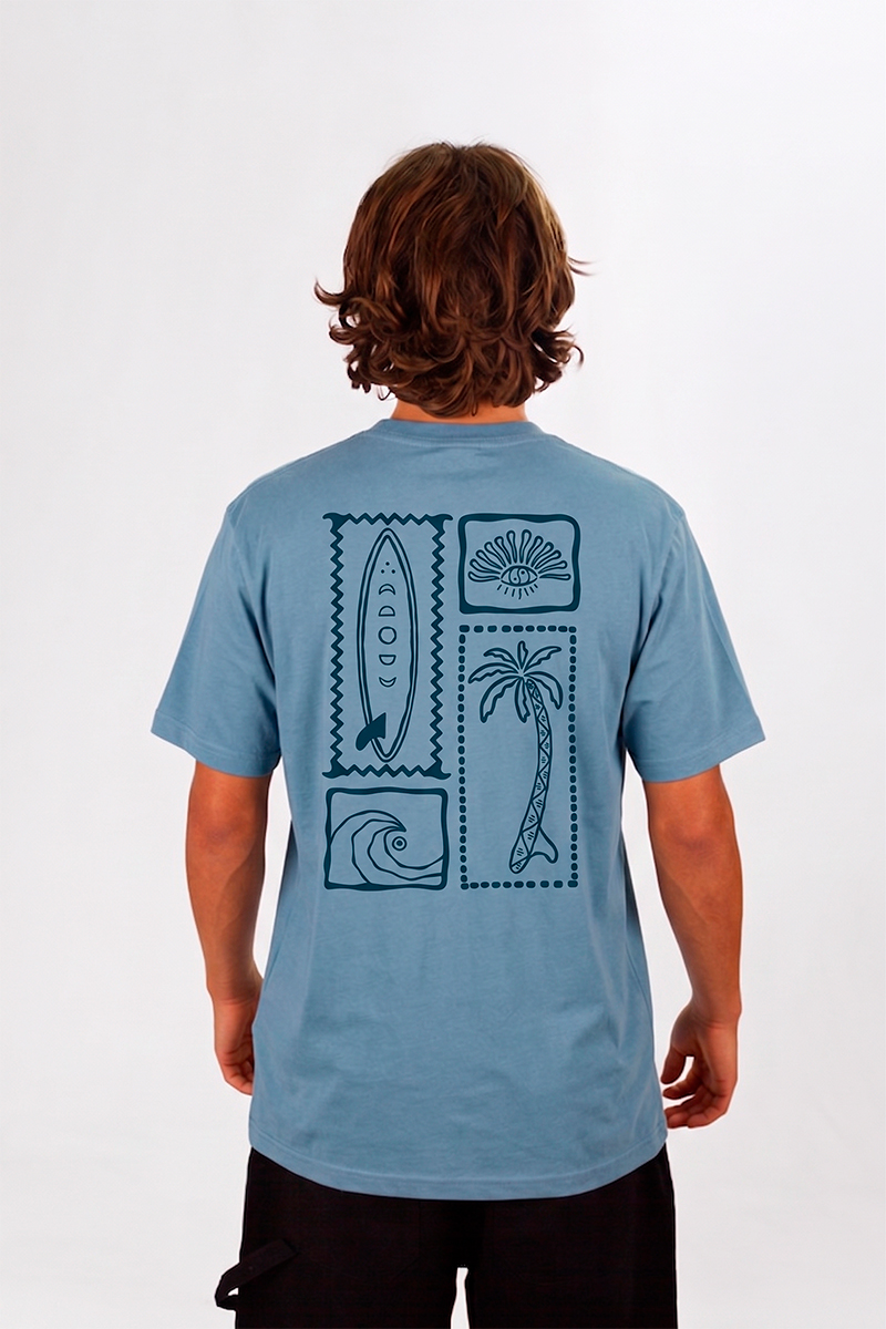 Remera Ocn Original Celeste