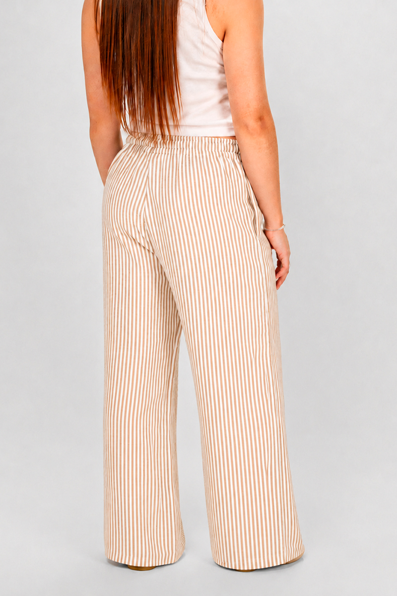 Pantalon Ocn Brisa Blanco/Beige