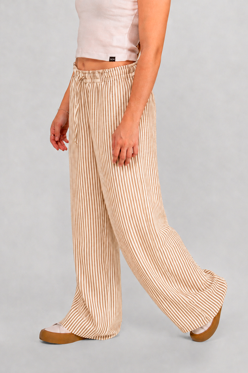 Pantalon Ocn Brisa Blanco/Beige