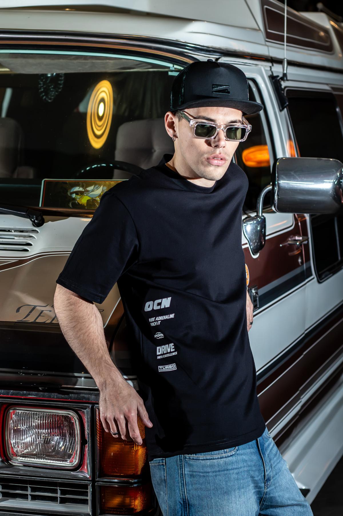 Remera Ocn Racing Negro Relax