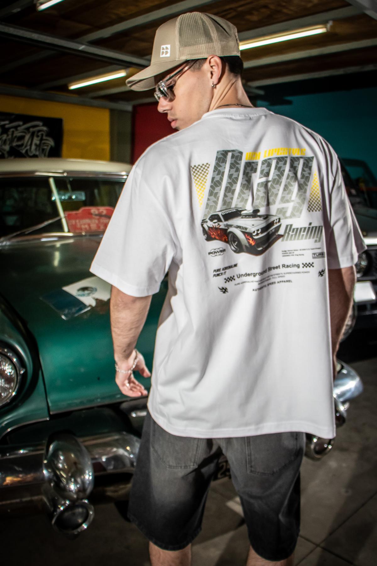 Remera Ocn Racing Blanco Relax
