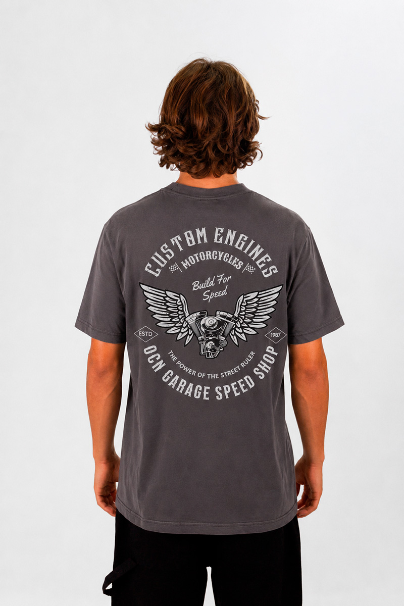 Remera Ocn Garage Gris
