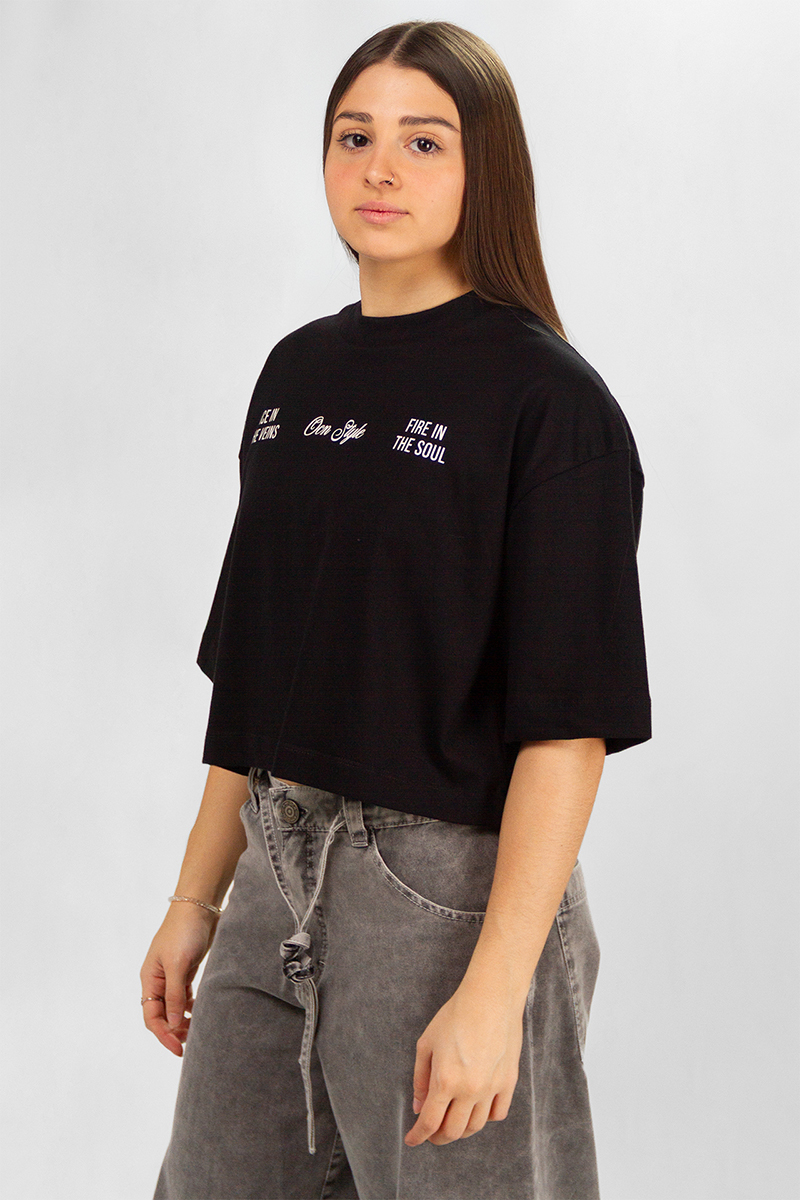 Remera Ocn Boxy Tee Negro