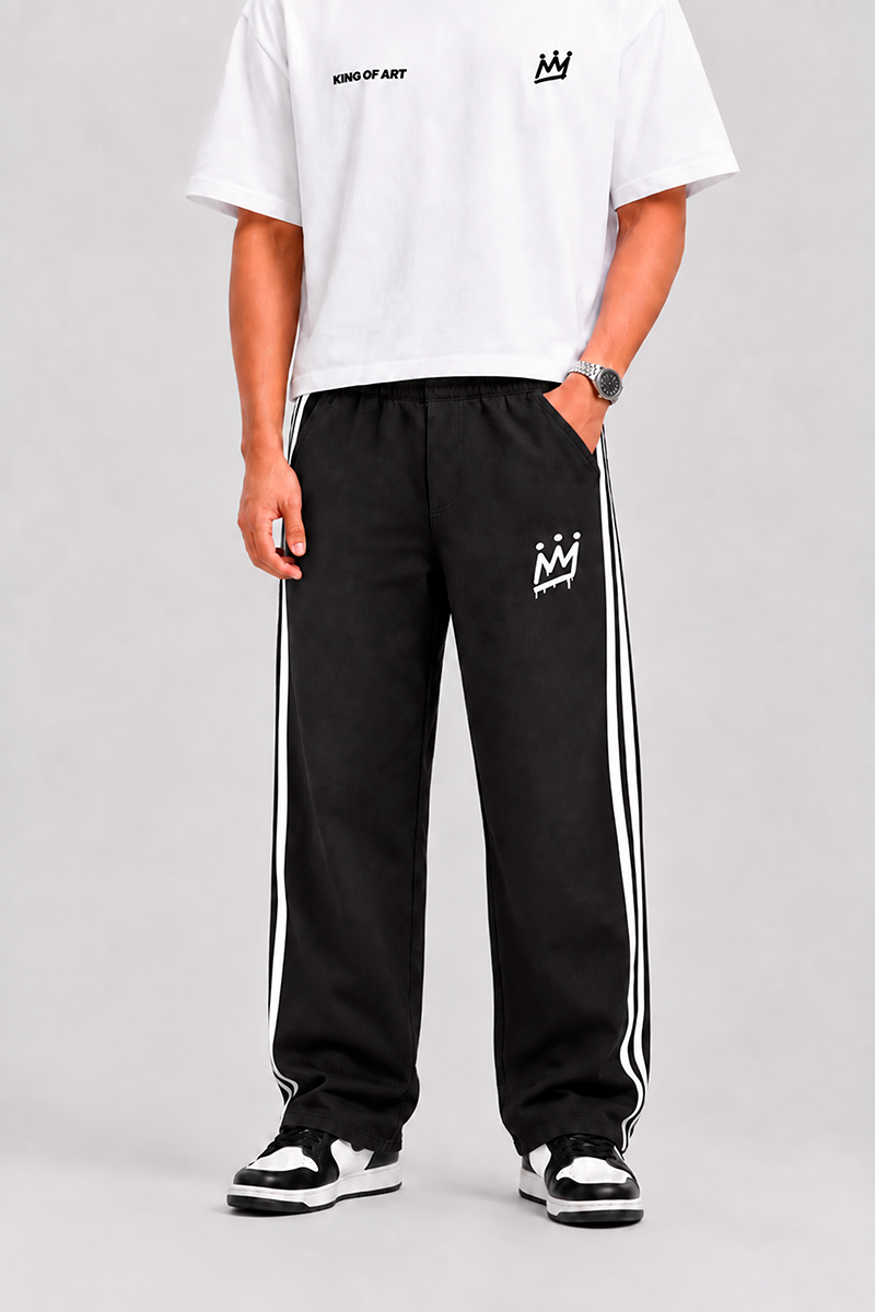 Jogging King Of Art Strips Negro