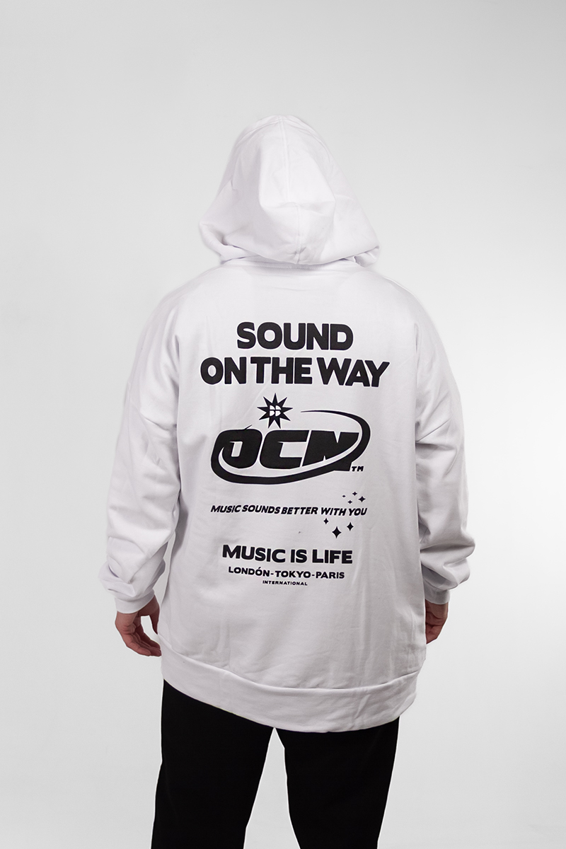 Buzo Ocn Hombre Canguro original Overzise Blanco