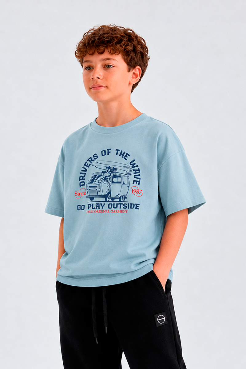 Remera Ocn Original Celeste