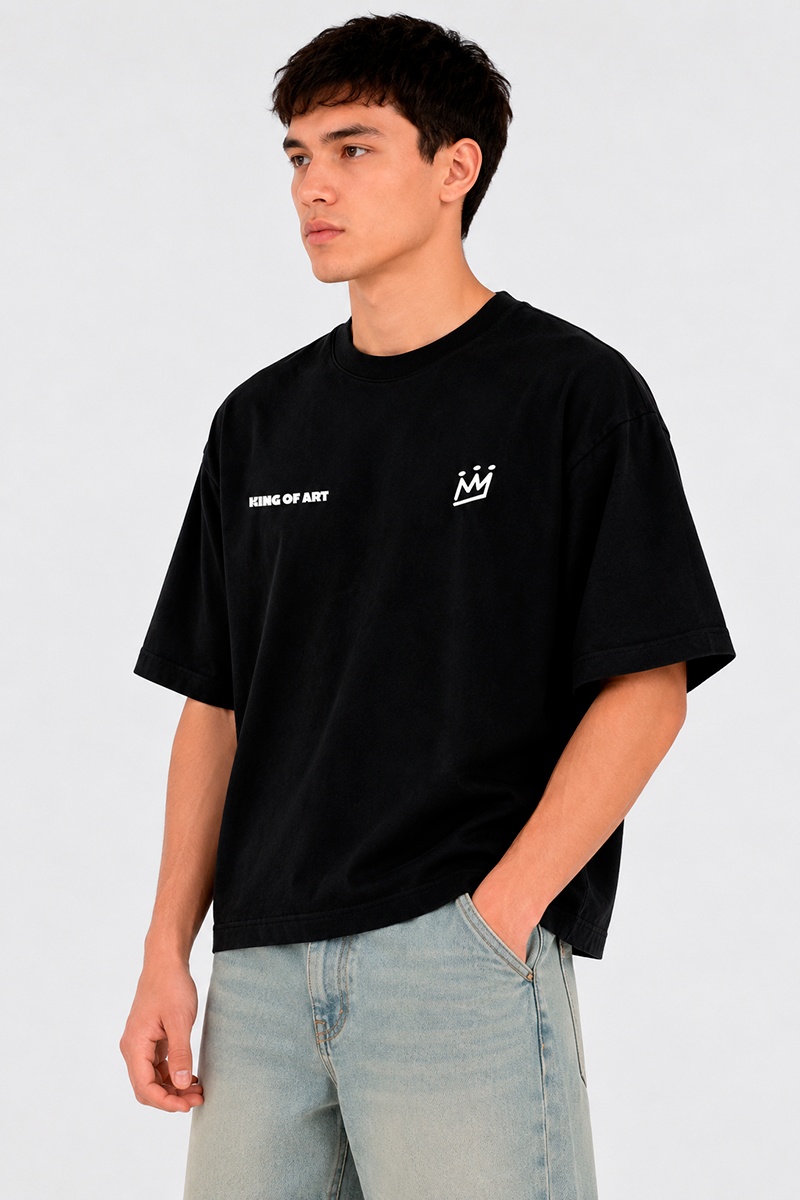 Remera King Of Art Box Negro